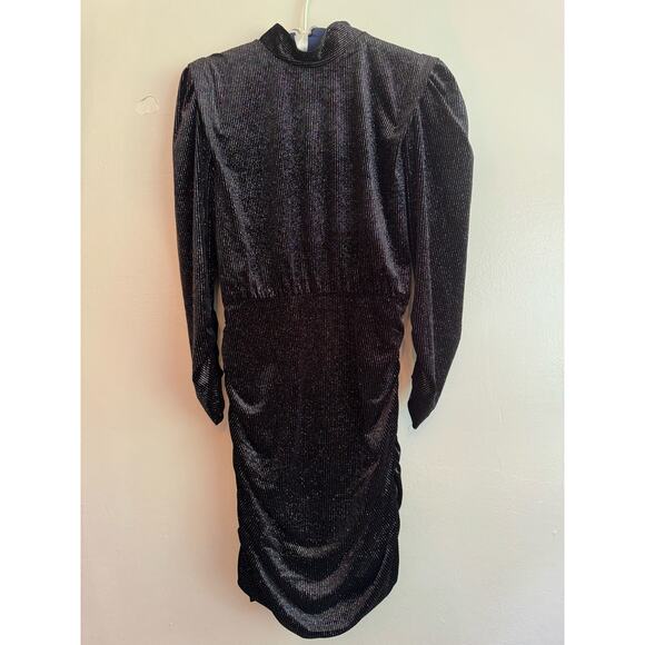 REBECCA VALLANCE MOON RIVER MINI DRESS - BLACK/METALLIC size 6 - Picture 8 of 14
